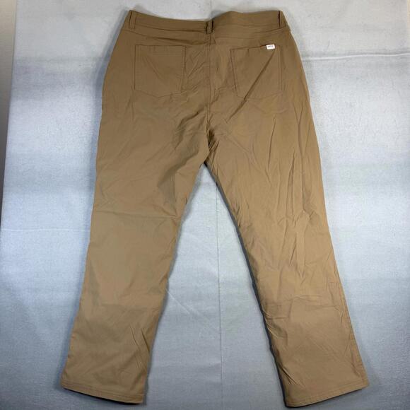 Orvis Fleece Lined Pants Mens 40x32 Tan Classic Winter Tech Cargo Outdoor - Picture 3 of 8